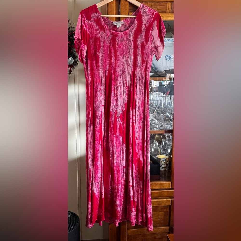 Charlie Paige Vibrant Pink Maxi Dress